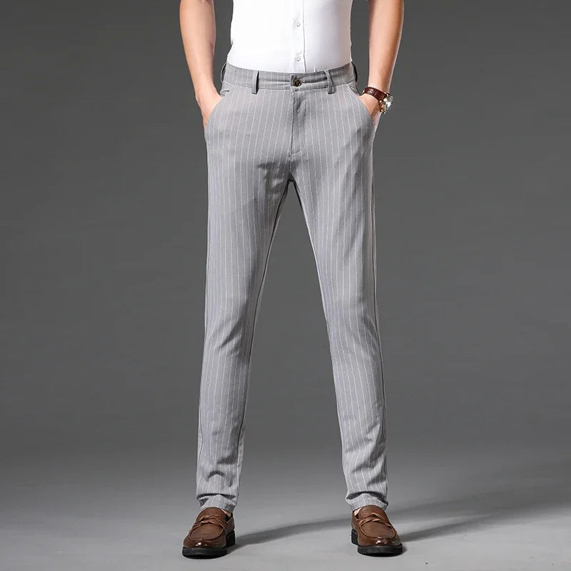 James™ Striped Elastic Casual bukser til mænd 
