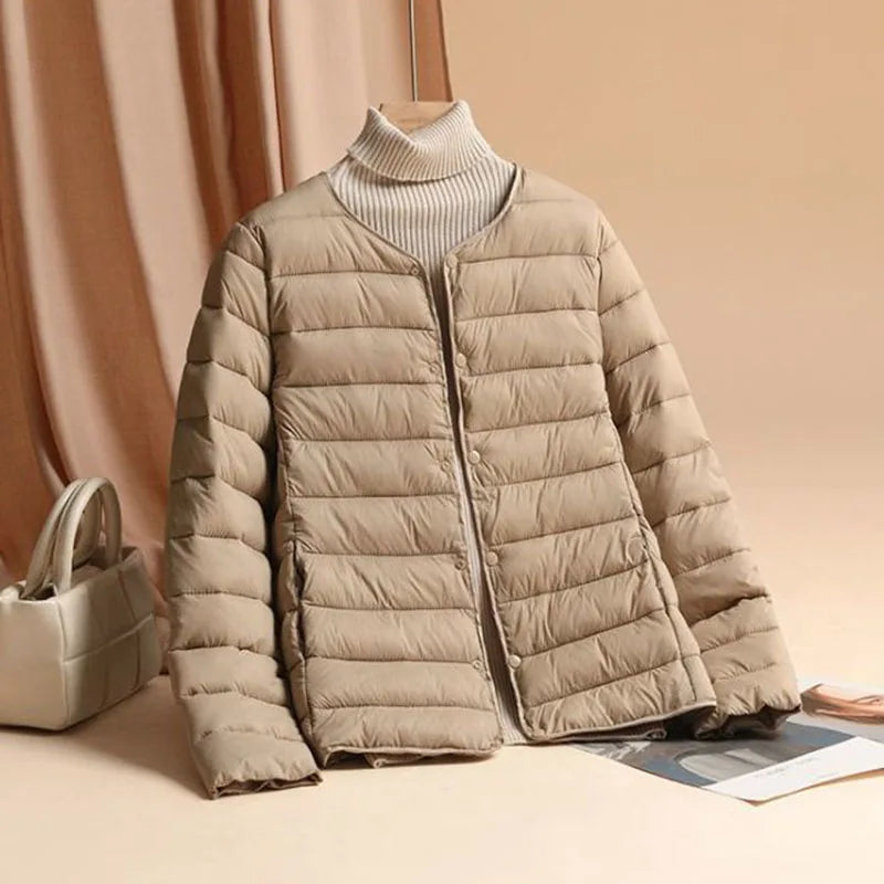 Varm Jakke til Kvinder, Ultra Let og Fashion Spring