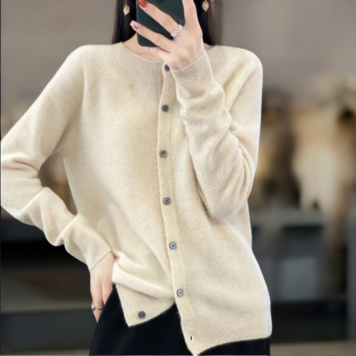 Annika™ Hyggelig Uldcardigan